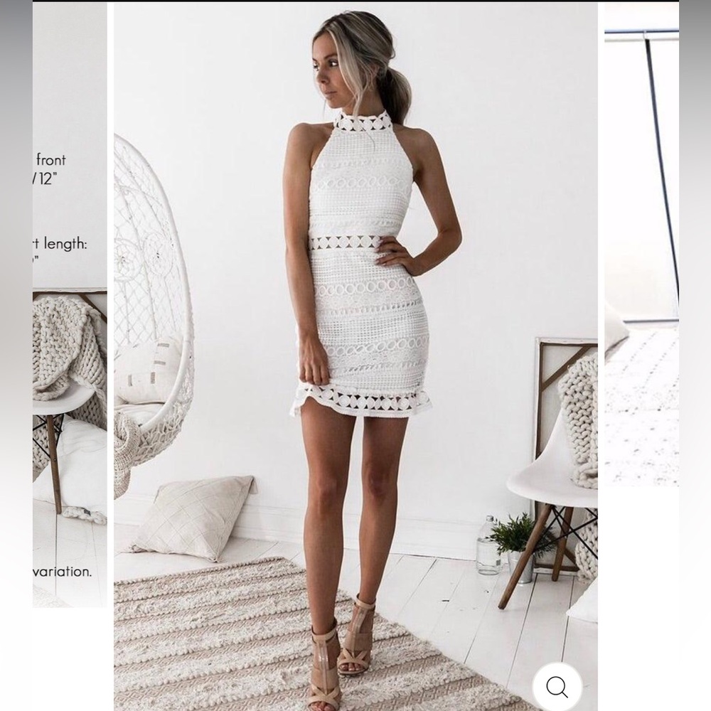 Chic White Lace Dress